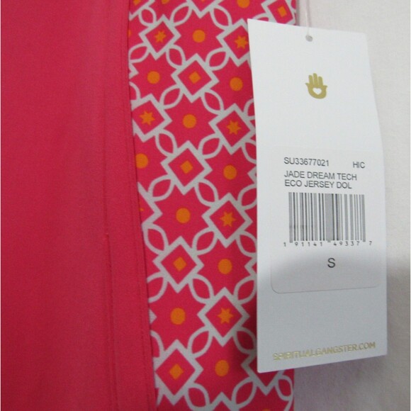 Spiritual Gangster Pink Geometric Jade Dream Tech Eco Jersey Leggings Small NWT - Picture 6 of 7